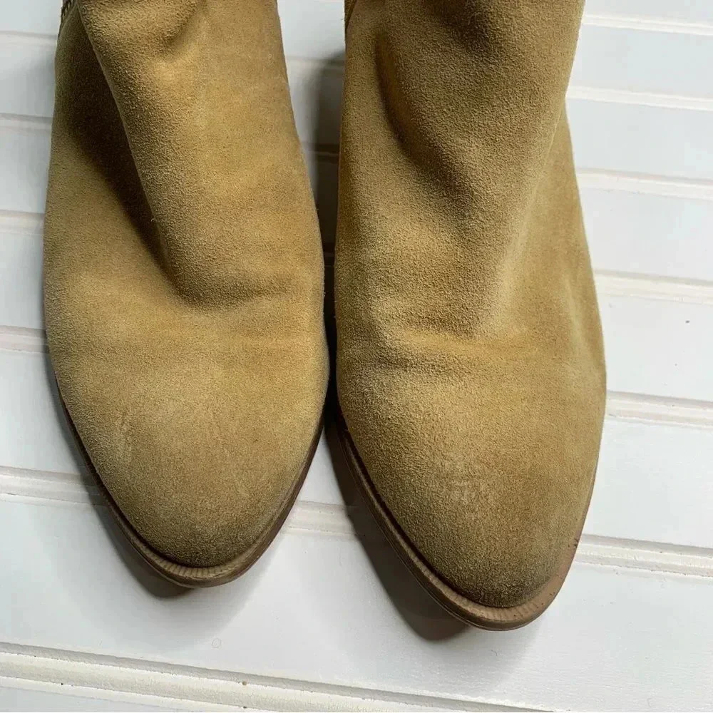 Sam Edelman Holt Camel Suede Leather Ankle Boots